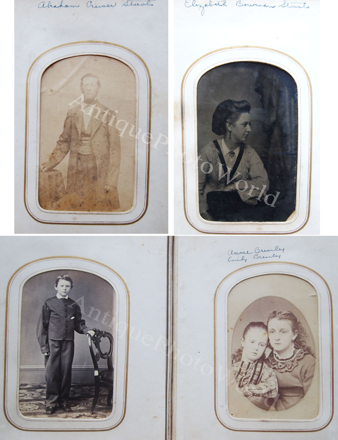  Tintype Photo Album Identified Hoagland Slaats Brearley Wyckoff